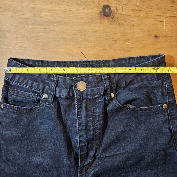 V.I.P. Wide Leg High Rise Black Jeans Size 9/10 - Picture 2 of 8